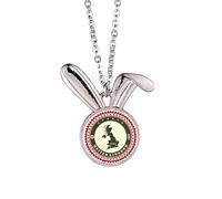 London UK United Kingdom Britain Country Map Rabbit Necklace Pendant Bunny Animal Jewelry Gift