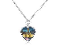 London UK Urn Necklace for Ashes Pet Dog Cat Cremation Jewellery Alloy Memorial Keepsake Pendant
