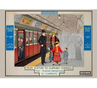 London Underground Euston Travel Poster - A4 Wall Art, Wanderlust Print, Inspirational World Map, Vintage City, Retro Poster, Home Decor for Living Room, Office, Gift Idea for Travel Lovers