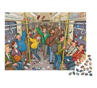 London Underground Piccadilly Line Wooden Jigsaw Puzzle Waterproof 1000 Piece Puzzles for Adults Gifts Fun Educational Games
