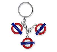 London Underground Roundel Charms Silver Chain Keyring (gwc)