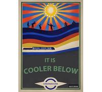 London Underground Travel Poster - A4 Wall Art, Wanderlust Print, Inspirational World Map, Vintage City, Retro Poster, Home Decor for Living Room, Office, Gift Idea for Travel Lovers