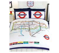 London Underground Tube Map Double Duvet Cover And Pillowcase Set
