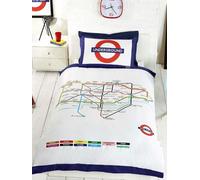 London Underground Tube Map Single Duvet Cover And Pillowcase Set
