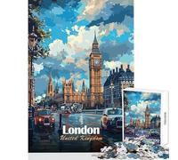 London, United Kingdom Cityscape Jigsaw Puzzles for Adults 1000 Pieces Improve Detailed Observation Skills Mindful Relaxing Leisure Game (38x52cm)