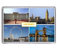 London United Kingdom England Souvenir Acrylic Fridge Magnet (Standard: 70x45mm)