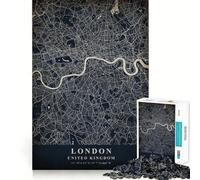 London United Kingdom Jigsaw Puzzle for Adults 1000 Pieces Sharp Thinking Clean Joint Fun Activity Birthday Surprise (50x75cm)