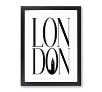 London V2 Typography Quote Framed Print | A2 Black Framed Wall Art | Ready to Hang | Modern Positive Affirmations Picture | Living Room Bedroom Lounge Office