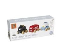 Orange Tree Toys' My First London Wooden Cars - Bus, Taxi, Police Car - Toddler & Early Activity Toys