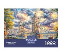 London View 1,000 Pieces Tower Bridge Scenic Vibrant Artplastic Puzzle for Teens Sustainable Fit Perfectly Stress Relief Entertainment Relaxing 70x50cm/1000pcs