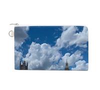 London View of Westminster Bridge with Thames River Coin Purse Cute Change Pouch Wallet Clutch Bag with Zip