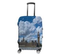 London View of Westminster Bridge with Thames River Travel Luggage Cover Washable Anti-Scratch Baggage Suitcase Protector S