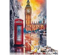 London Watercolor 1000 Piece Puzzles for Adults 1000 Piece Wooden Puzzles-Puzzle Hands-on Game-Family Decoration 1000pcs (75x50cm)