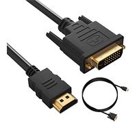 LondonExpress HDMI to DVI Cable Bi-directional Lead 1080P Cord DVI-D 24+1 High Speed Adapter Converter Compatible for Blu Ray, Nintendo Switch, Xbox One, PS 4, Monitor, Projector (2 Meter)