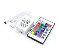 LondonExpress RGB Control Box + 24 keys IR Remote Controller For 3528 5050 12V LED Strip Light 1 or 2 outputs UK (Two Outputs)
