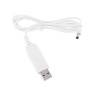 LondonExpress USB DC 5V to DC 12V Barrel Jack Voltage Step Up Converter Cable Adapter Black White for LED Lamp, Router, Fan, 4.0mm/1.7mm Diameter UK (White)