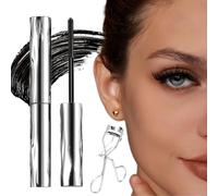 Londonget - Londonget Mascara, Waterproof Long 3d Curling Mascara, Long-Lasting 4d Silk Fiber Lash Enhancer, Long-Lasting, Sweat-Proof, Lengthening, Quick-Drying And Reuse (Black)