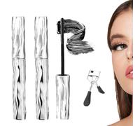 Londonget Mascara, SeattleGet Mascara, Berlinmood Mascaras, Waterproof Long-Lasting 3D Curling Iron Wand Eyeblack, Volumising & Lengthening for Mother, Girl, Wife (2pcs)