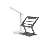 Londonist Hospitality ProSpin 360° Laptop Stand + BrightPro LED Desk Lamp Combo | Ergonomic Rotatable Riser with Adjustable Height + 12W Touch Lamp with Timer & Memory | Work & Study Desk Set