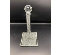 LondonMart Crushed Diamond Silver Crystal Filled Kitchen Roll Holder 30cm Diamante Freestanding Chrome Kitchen Roll Holder…