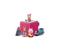 LondonMart Tonies Toniebox Children's Favourites Starter Bundle Inc Toniebox, Thomas + Friends, Peppa Pig, Peter Rabbit, Paddington, Early Development & Activity Toys (Pink)
