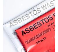 LONDONOW Large Asbestos Bags - 34.5 x 45 inch - UN2212 / UN2590 - Compliant with Safety Requirements for Removal of Asbestos Waste 10 X RED, 10 X CLEAR