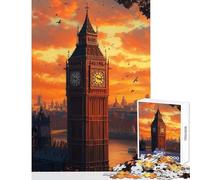 London's Golden Hour Jigsaw for Adults1000 Pieces Strengthen Mind Clarity And Sharpness Calm Serene Leisure Activity (38x52cm)
