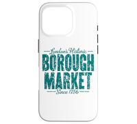 London's Historic Borough Market Since 1756 Aged Green Print Case for iPhone 16 Pro