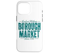 London's Historic Borough Market Since 1756 Aged Green Print Case for iPhone 16 Pro Max