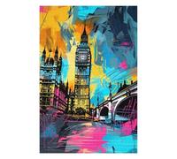 London's Vibrant Landmarks Jigsaw Puzzle for Adults, 1000 PCS