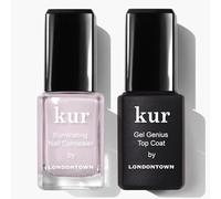LONDONTOWN kur Pink Conceal & Go Duo Set, Includes Pink Nail Illuminating Concealer & Gel Genius Top Coat, 2 Piece Set, 0.4 Fl Oz