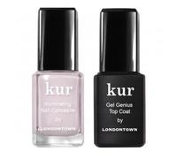 LONDONTOWN kur Pink Conceal & Go Duo Set, Includes Pink Nail Illuminating Concealer & Gel Genius Top Coat, 2 Piece Set, 0.4 Fl Oz