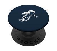 Lone Astronaut Floating in Space - Navy Blue PopSockets Adhesive PopGrip