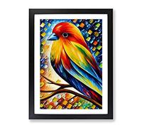 Lone Bird No.1 Framed Print for Living Room Bedroom Home Office Décor, Wall Art Picture Ready to Hang, Black A4 Frame (34 x 25 cm)