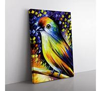 Lone Bird No.2 Canvas Wall Art Print Ready to Hang, Framed Picture for Living Room Bedroom Home Office Décor, 60x40 cm (24x16 Inch)