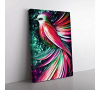 Lone Bird No.3 Canvas Wall Art Print Ready to Hang, Framed Picture for Living Room Bedroom Home Office Décor, 60x40 cm (24x16 Inch)