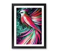 Lone Bird No.3 Framed Print for Living Room Bedroom Home Office Décor, Wall Art Picture Ready to Hang, Black A4 Frame (34 x 25 cm)