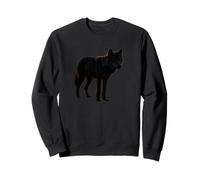Lone Black Wolf Wildlife Sweatshirt