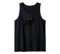 Lone Black Wolf Wildlife Tank Top