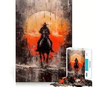 Lone Cavalier Jigsaws for Adults1000 Pieces Tension Relief Vivid Print Playful Challenge Perfect Decor (38x26cm)