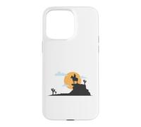 Lone Cowboy in Front of the Desert Moon Case for iPhone 15 Pro Max