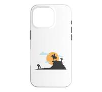 Lone Cowboy in Front of the Desert Moon Case for iPhone 16 Pro