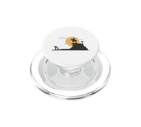 Lone Cowboy in Front of the Desert Moon PopSockets PopGrip for MagSafe