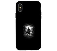Lone Cowboy Rider In Desert and Western Sky Case for iPhone X/XS
