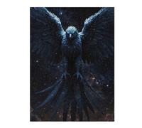 Lone Eagle Soars Night Sky Jigsaw Puzzle for Adults, 500 PCS