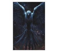 Lone Eagle Soars Night Sky Vivid Jigsaw Puzzle for Adults, 1000 PCS