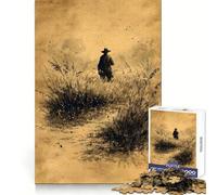 Lone Figure in Tall Grass Adults 1000 Piece Jigsaw Puzzle Unwind Game Clear Tone Enjoyable Challenge Unique Gift (38x52cm)