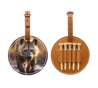 Lone Hyena Brown Golf tee Storage Bag - Easy to Carry Around and More efficient in Playing Golf