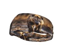 Lone Hyena Printed Sweat-Wicking Sports Headband for Men and Women, Perfect for Running, Basketball, Yoga, and Hiking.