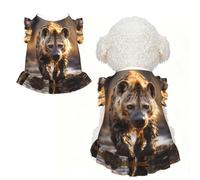 Lone Hyena Ruffle Dog Dress Frilly Sleeveless Breathable Summer Party for Small Dogs Cats M